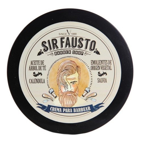 Sir Fausto Barber Shop Crema Para Afeitar Mentolado X 200 Gr