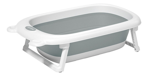 Bañera Bebe Plegable Con Tapon Indicador De Temperatura Color Gris Bali
