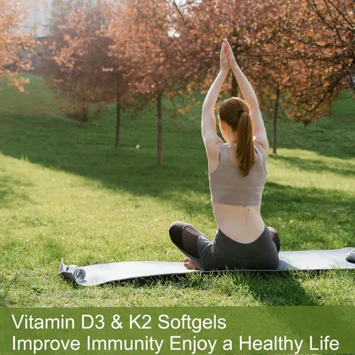 Willbin Suplemento De Vitamina D3 K2 2 En 1, 10000 Ui Vit D3