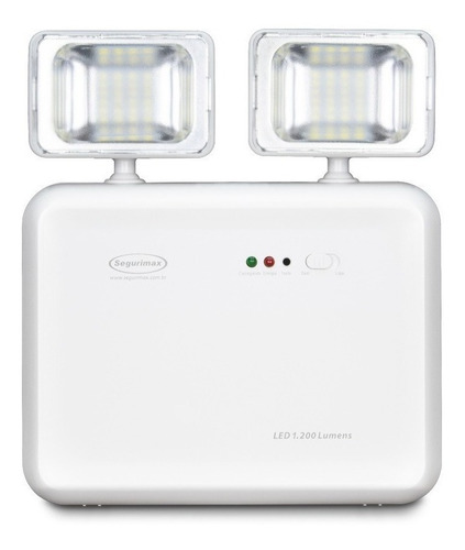 Imagem 1 de 2 de Luminária de emergência Segurimax 24707 LED com bateria recarregável 110V/220V branca