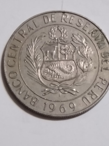 Moneda Peru 5 Soles 1969 (x556