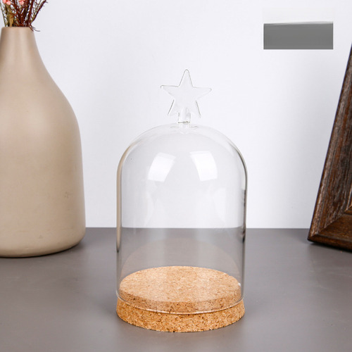 12*12 Love Heart + Log Flat Bottom - Eternal Rose Glass Dome