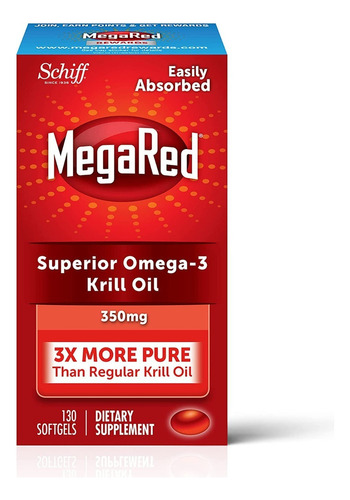 Megared Aceite De Kril 300 Mg Mega Rojo Omega-3 130 Capsulas