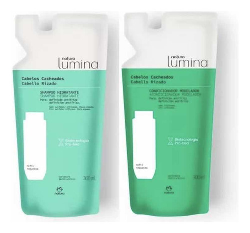 Kit Repuestos Para Cabello Rizado 300ml Lumina Natura