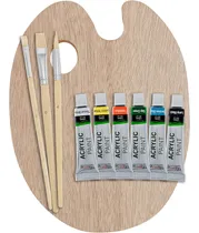 Comprar Conjunto Básico De Arte Con Seis Colores Acrílicos Brillante