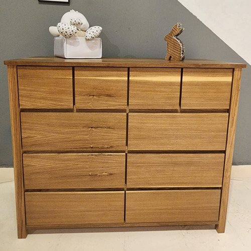 Imagen 3 de 10 de Cómoda Madera Maciza Petiribi 10 Cajones Veteada Oliver