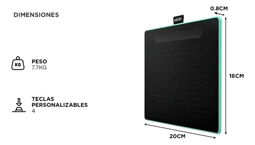Tableta Grafica Wacom Ctl4100wleo Lápiz 4096 Niveles Presion