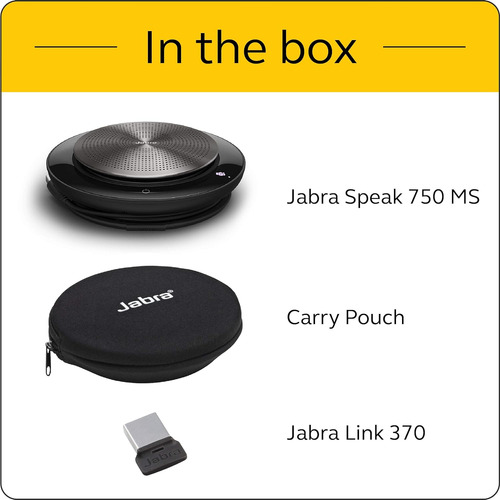 Altavoz Inalambrico Jabra, Skype Optimized Speak 750 Negro