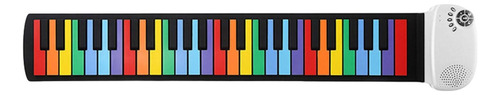 Teclado De Piano Enrollable, Piano Portátil Llave Blanca