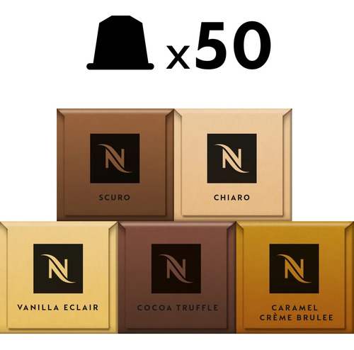 Capsulas De Café Nespresso Pack Barista Creations X50.