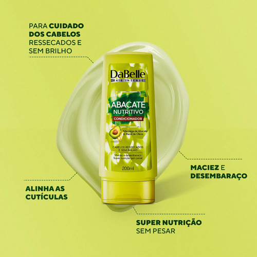 Kit Dabelle Abacate Nutritivo Shampoo Condicionador Óleo