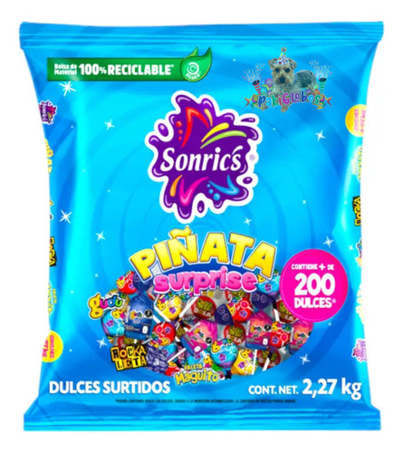 Sonrics Piñata Surprice Granel 2 Pack De 2 Kg