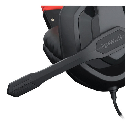 Auriculares gamer Redragon Ares H120 negro y rojo