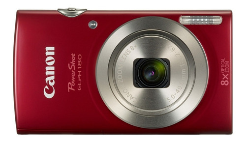  Canon PowerShot ELPH 180 compacta color  rojo
