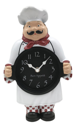 Reloj De Pared De Chef, Escultura De Pared Creativa, Reloj