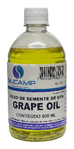 Óleo Vegetal De Semente De Uva 100% Puro E Natural 500 Ml