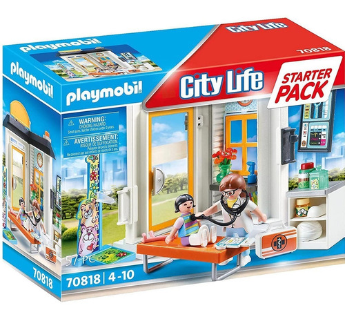 Playmobil City Life Starter Pack Pediatra Para Niños Febo