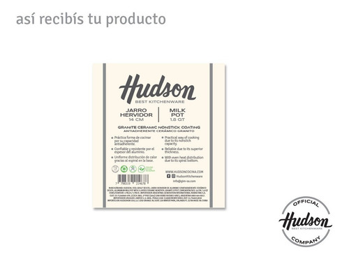 Imagen 5 de 8 de Jarra Hervidor Hudson C/antiadherente Granito De 14cm