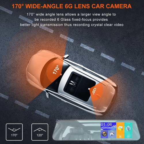 Grabador De Vídeo Con Espejo Dvr Para Coche, Pantalla 1080p,