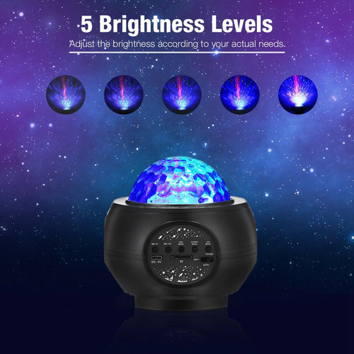 Proyector De Led Luz De Noche Estrellada Láser Negro