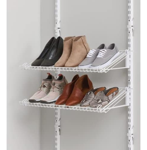 Customizable Wall Mount Shoe Shelf, White, For Home/h