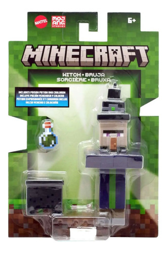 Witch Bruxa Minecraft 10cm C/ Acessorios Mattel Gtp08