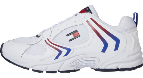 Zapatillas Sport De Cuero Hombre Tommy Hilfiger Blanco