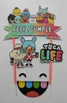 Comprar Adorno Torta Topper Cake Feliz Cumple Oferta En Stock Naranja Toca Life World
