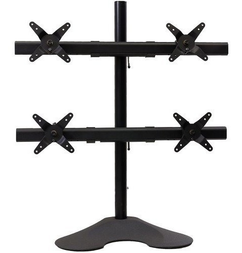 Ergotech 2 X 2 Quad Desk Stand With 28 Inch Pole Black