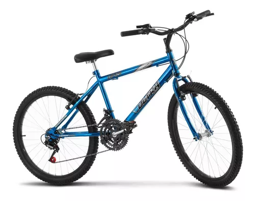 BICICLETA MOUNTAIN BIKE ARO 24 MASCULINA - AZUL