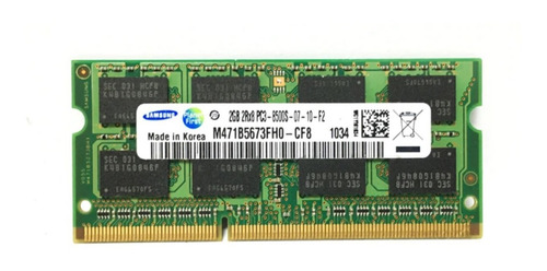 Imagen 1 de 1 de Memoria Ram 2gb Ddr3 Samsung 8500 1066 Mhz Laptop Fh0-cf8 