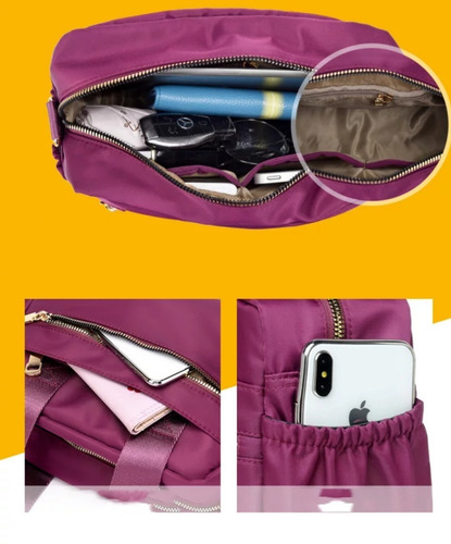 Imagen 6 de 7 de Bolsa Mochila Crossbody Bandolera Mujer Shoulder Bag