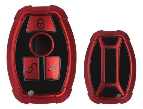 Funda Tpu Rojo 3 Boton Impreso Para Mercedes-benz B C D E S