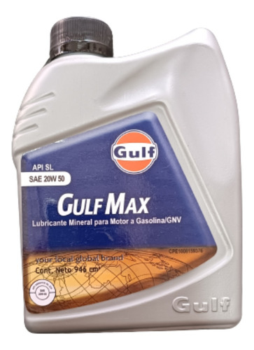 Aceite De Motor Gulf 20w-50 Mineral 