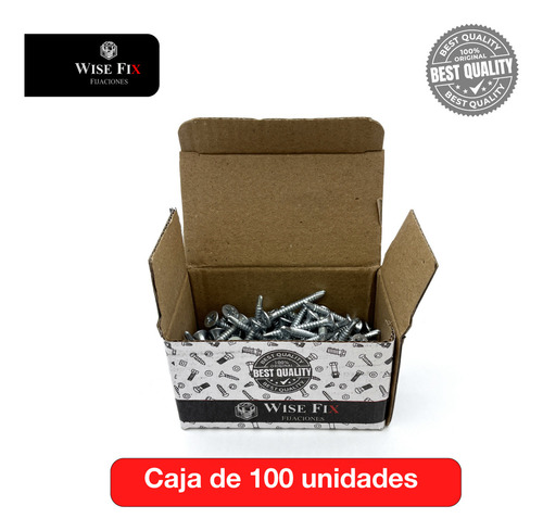 Tornillo Volcanita Wisefix Punta Broca Zincado 6x1 1/4 100u