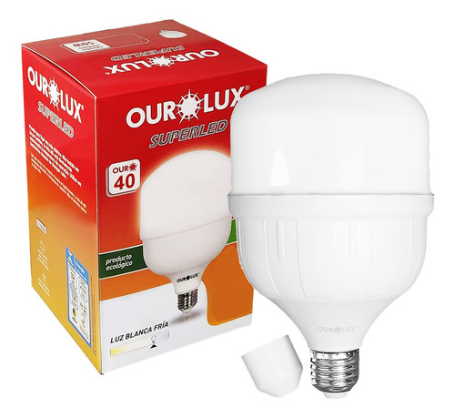 Lâmpada Bulbo Led Alta Potência 28w E40 Bivolt 6500k Cor da luz Branco-frio