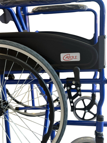 Silla De Ruedas Economica Adulto Plegable Carré Srp-4611 Color Azul