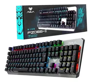 Teclado Gamer Mecânico Usb Keyboard Aula Fz066-ii Com Led