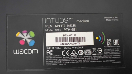 Tableta Gráfica Wacom Indus Pro Medium Pth 651