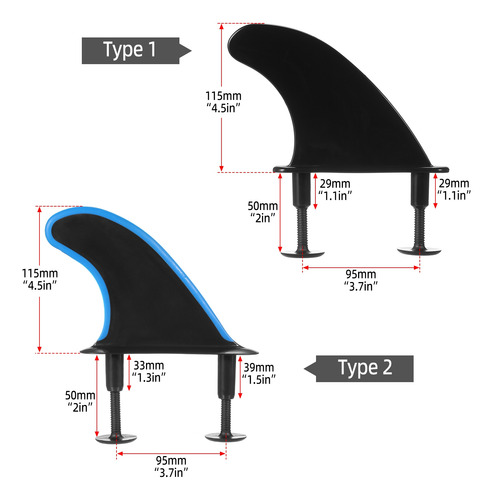 Tornillos Soft Sup Fins Para Tablas De Surf De 4,5 Pulgadas,