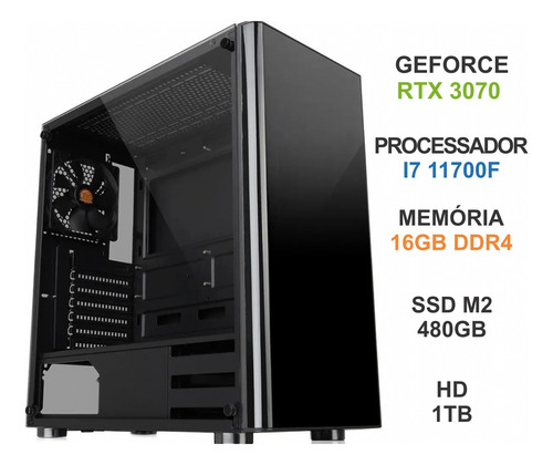 Pc Gamer High End I7 3070 16gb 480gb M2