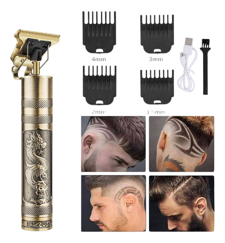 Maquina Dragão Acabamento Profissional Cabelo E Barba S/ Fio