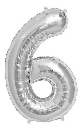 Globos Numeros Gigantes Apto Helio 34 86cm Dorado Plata