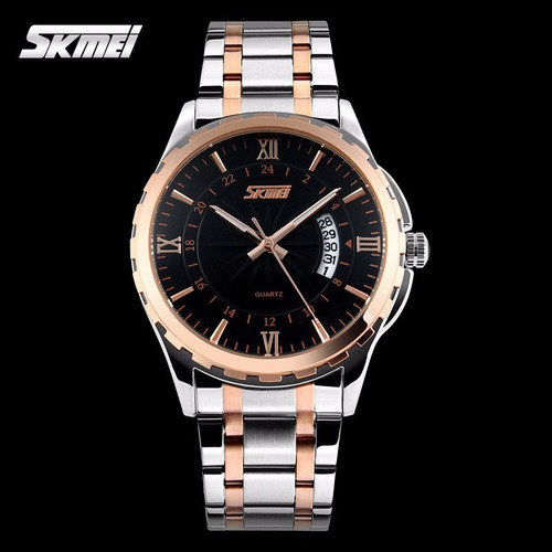 Relógio Skmei Masculino Luxo Quartzo Aço Inoxidável