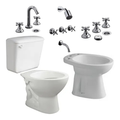 Imagen 1 de 3 de Combo Juego Baño 3 Piezas Ferrum Andina Griferia Fv Newport