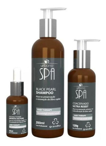 Grandha Kit Spa Black - Shampoo Argila Negra