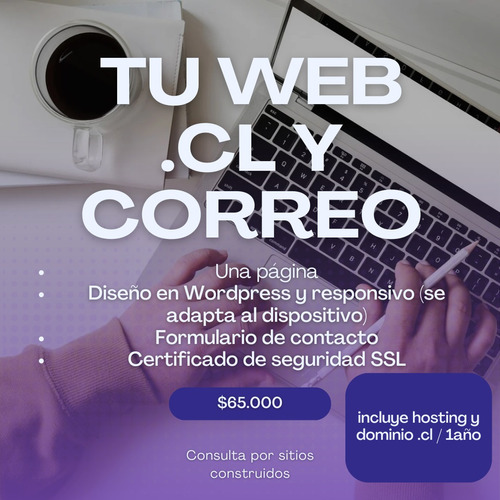 Tu Página Web .cl + Correo