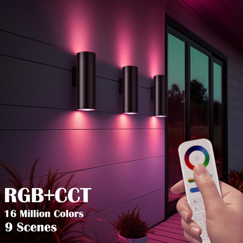 Iyogaled Luces De Pared Para Exteriores Control Remoto Rgb