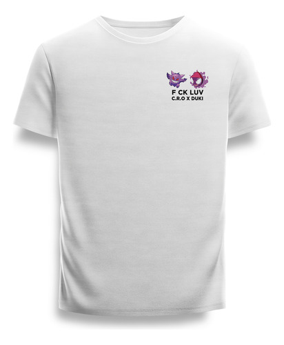 Playera Duki Gengar X C.r.o Gastly Fck Luv Ssj Harakiri