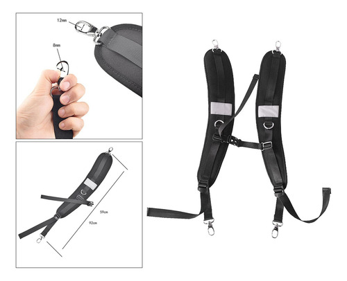 2 Par Mochila Bolsa Correas De Hombro Ajustable Acolchado